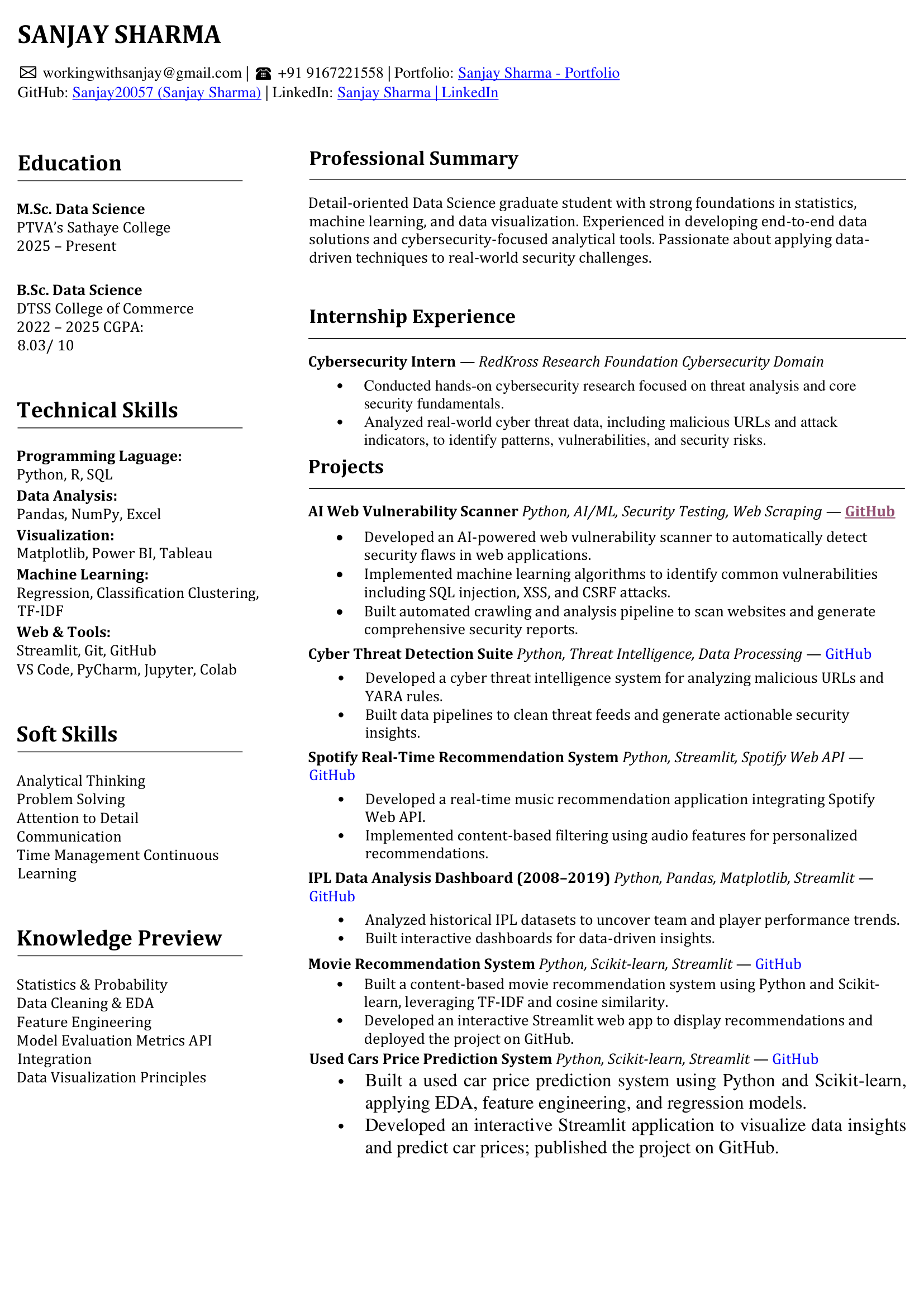 Sanjay Sharma Resume
